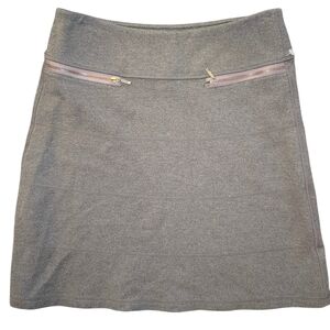 Athleta Gray A-Line Strata Skirt with Zip Pockets